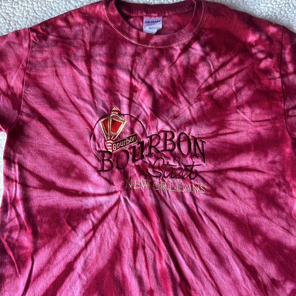 Bourbon Street Red and Pink Tie Dye T-Shirt